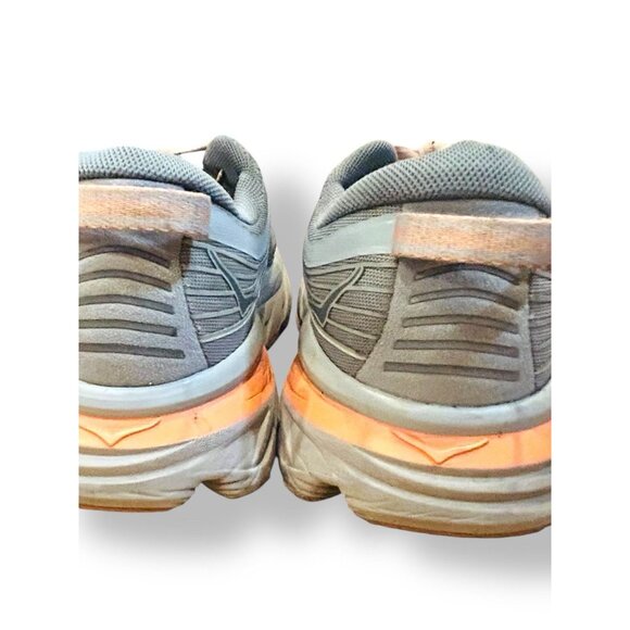 Hoka One One W Bondi 7 Womens Size 9.5 Gray Peach Running Shoes Sneakers Cushion - Picture 5 of 16